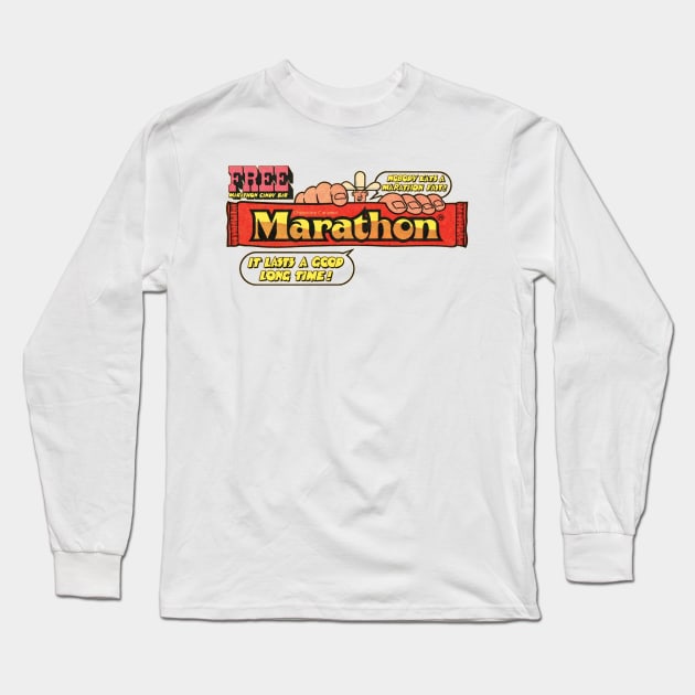 Marathon Candy Bar Long Sleeve T-Shirt by offsetvinylfilm